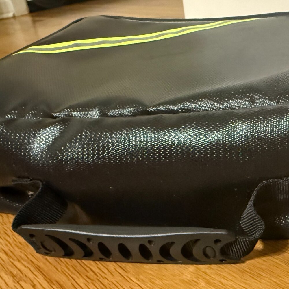 Black Hard-Shell Document/Travel Organizer Bag – Expandable, Locking Strap